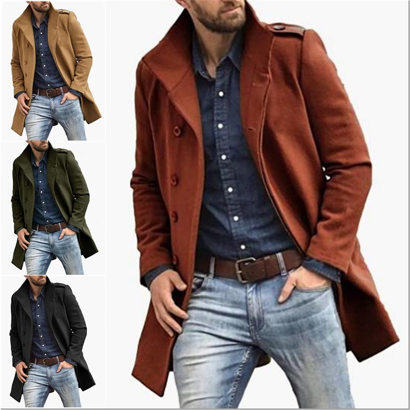 Thickened Woolen Men's Coat