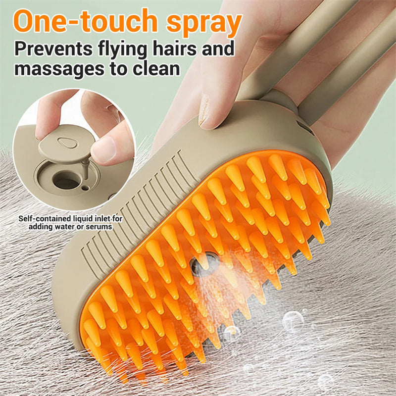 3 In 1 Electric Spray Pet Hair Brush