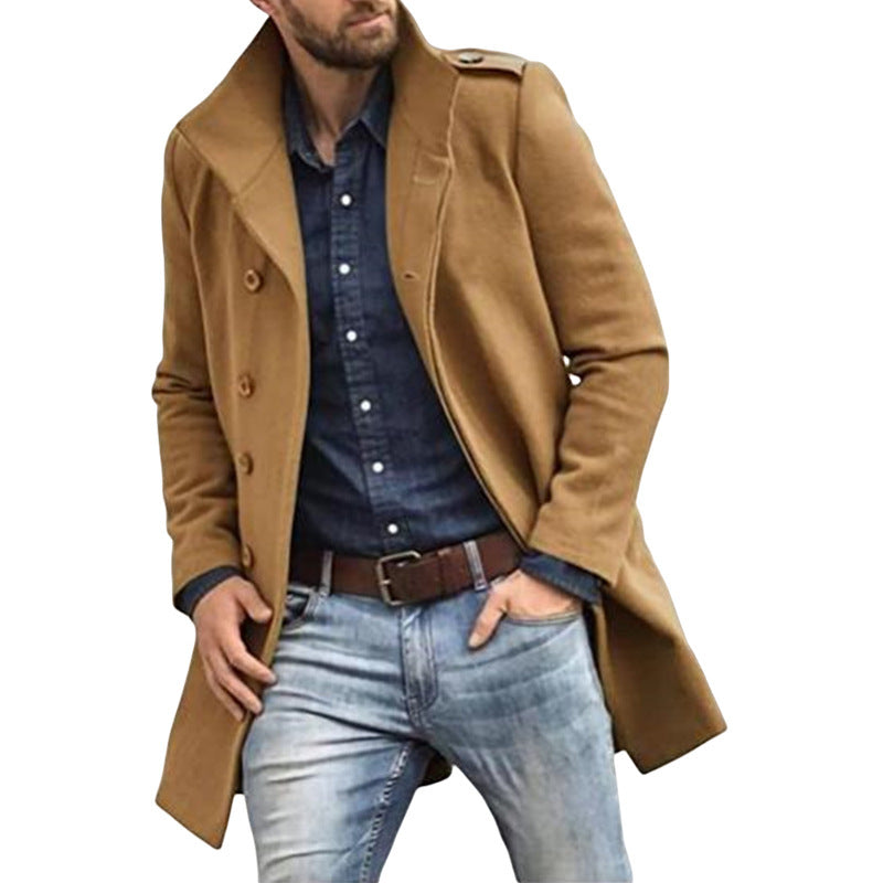 Thickened Woolen Men's Coat