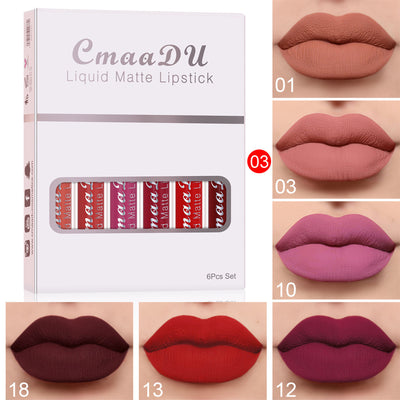 6 Boxes Of Matte Non-stick Lipstick