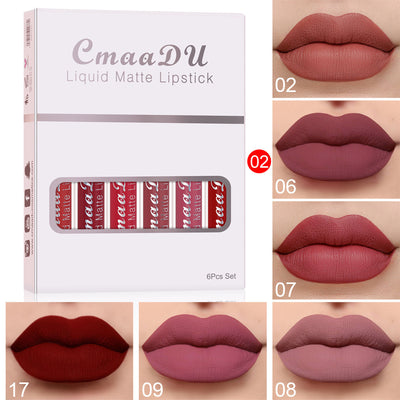 6 Boxes Of Matte Non-stick Lipstick