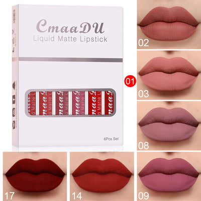 6 Boxes Of Matte Non-stick Lipstick